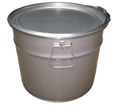 Ash bin with 2 hinged handles, airtight, with seal in lid, Hobbock